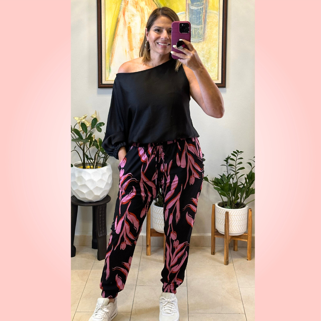 Tulip Print Jogger