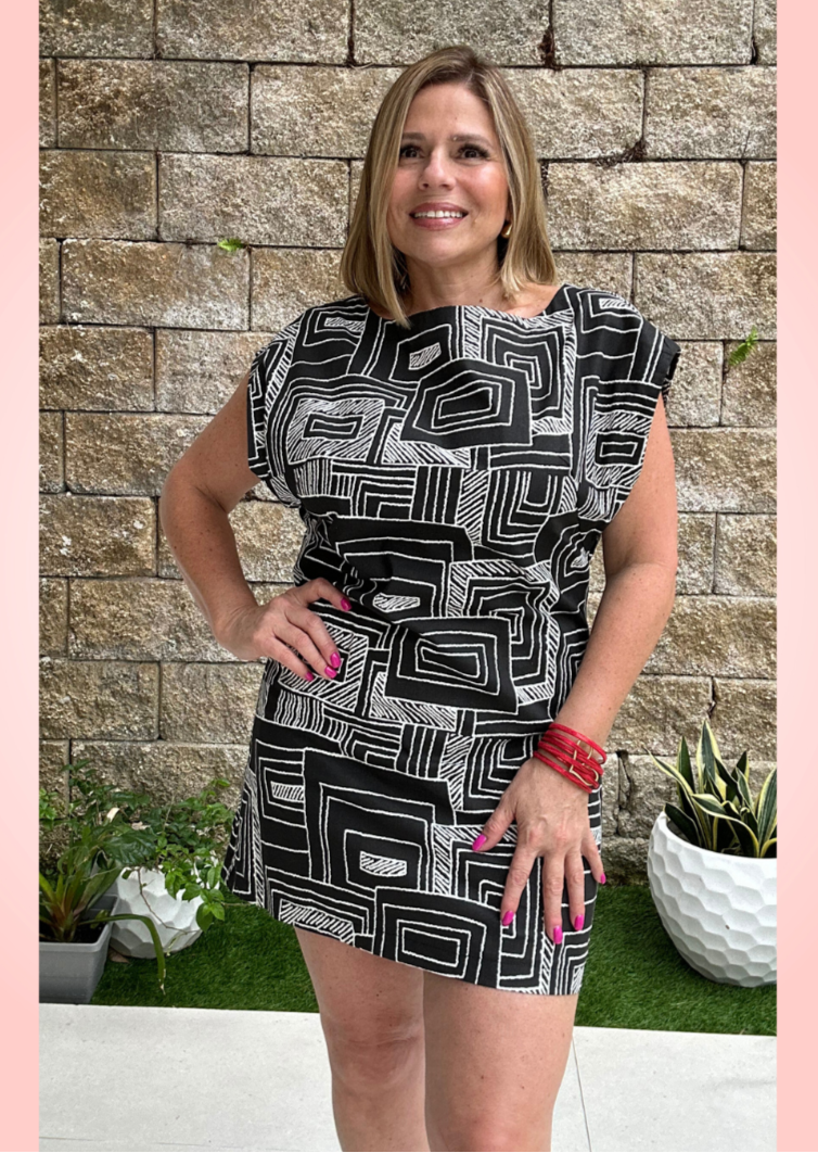 Black & White Mini Dress