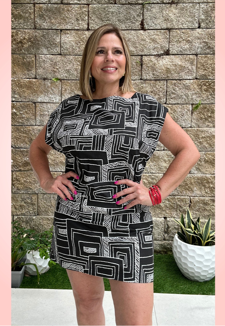 Black & White Mini Dress