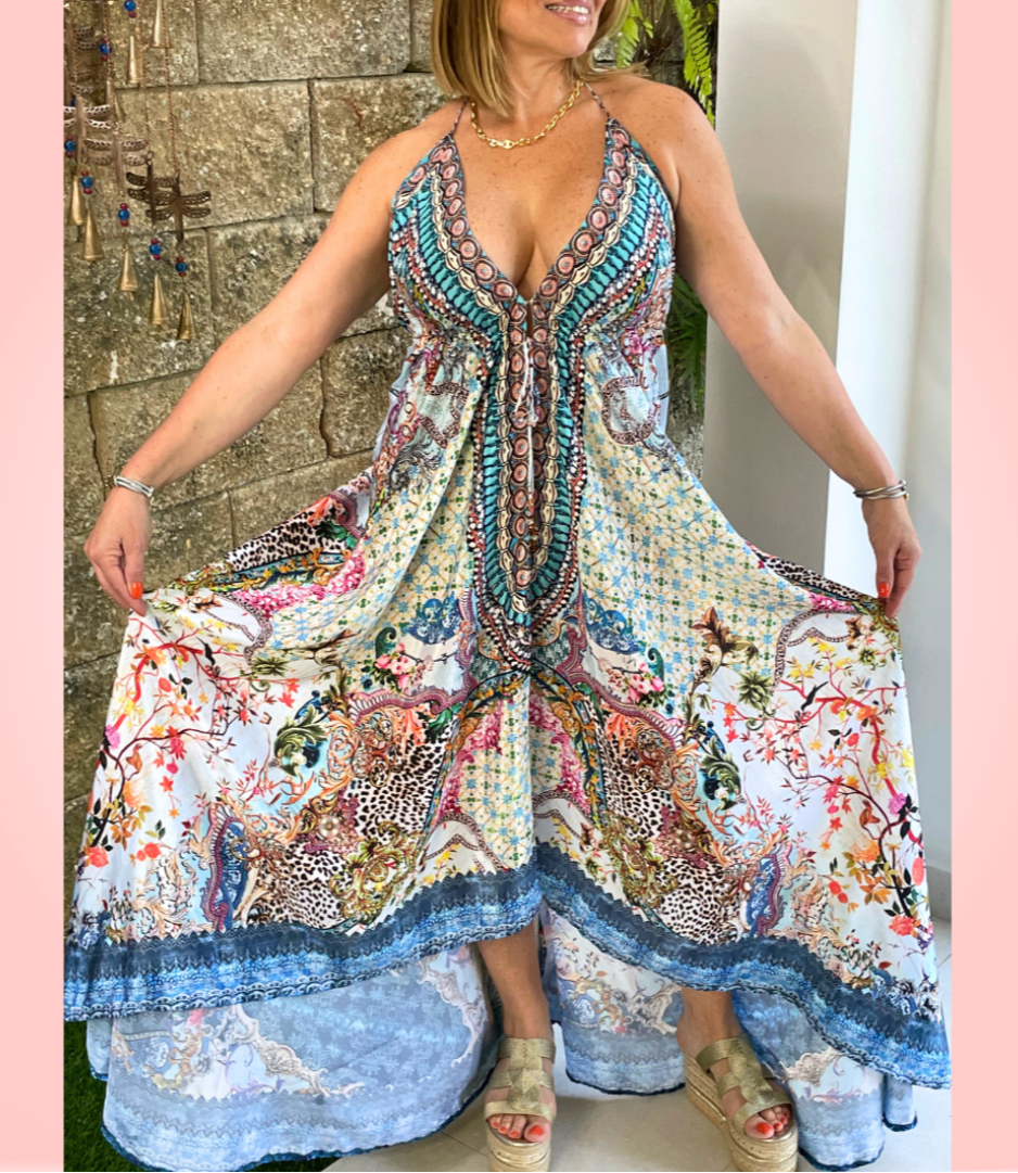Lea Digital Print Maxi Dress