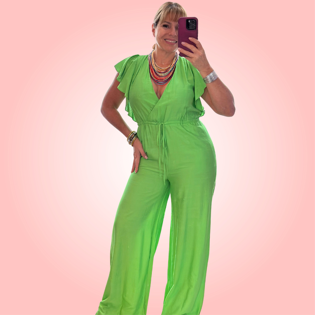 Ruffle Sleeve Jumpsuit