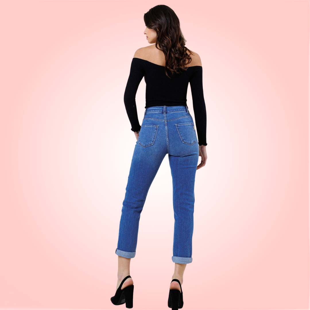 High Waisted Classic Boyfriend Jeans
