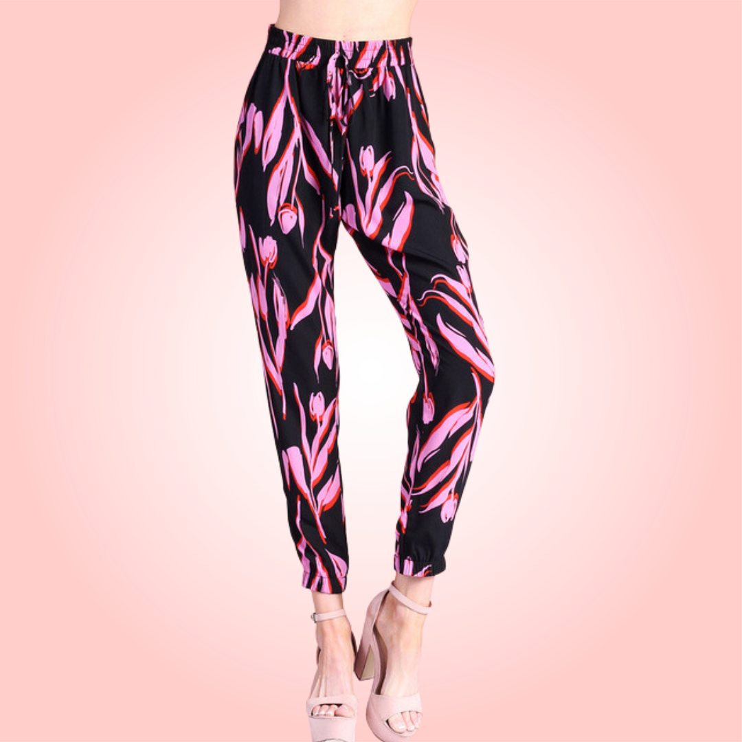 Tulip Print Jogger