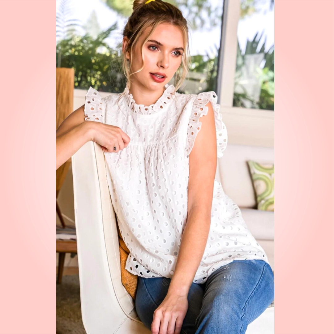 Solid Eyelet Top