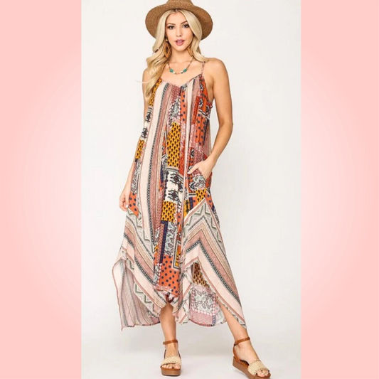 Boho Print Dress