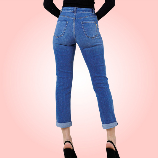 High Waisted Classic Boyfriend Jeans