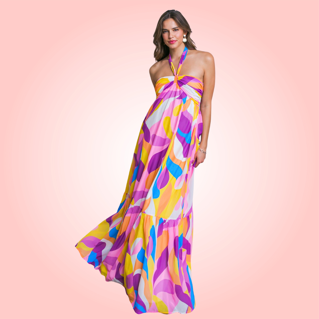 Yellow Orchid Maxi Dress