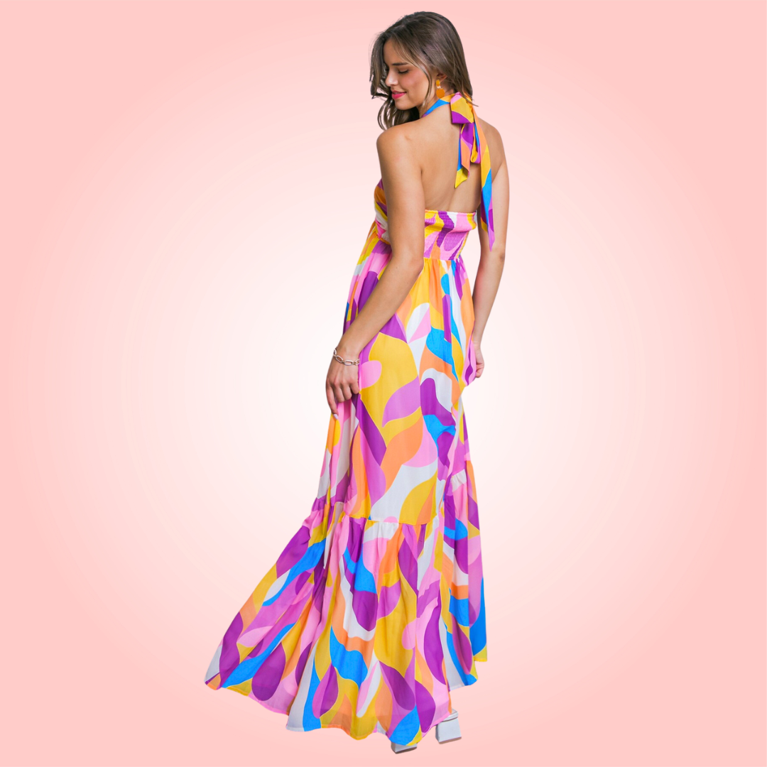 Yellow Orchid Maxi Dress