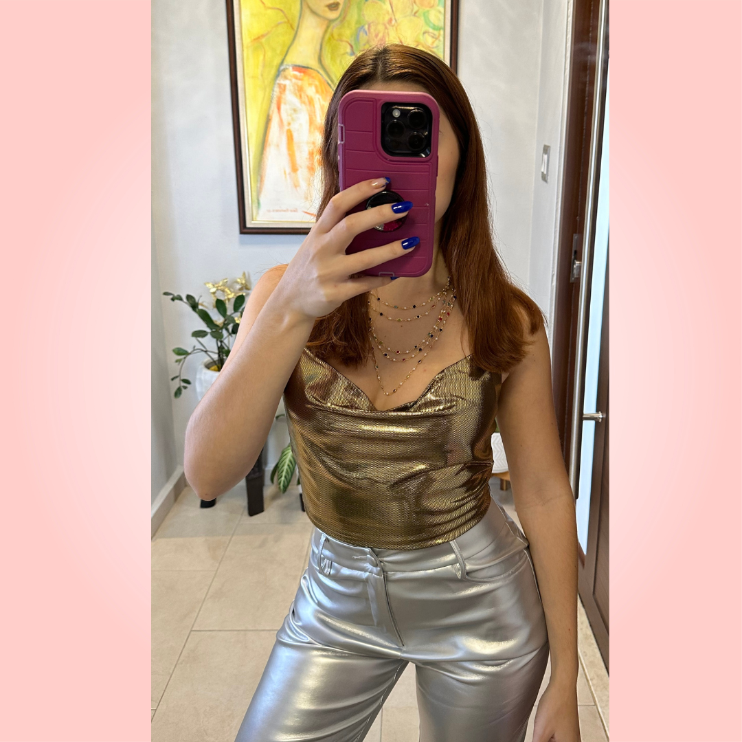 Metallic Gold Top