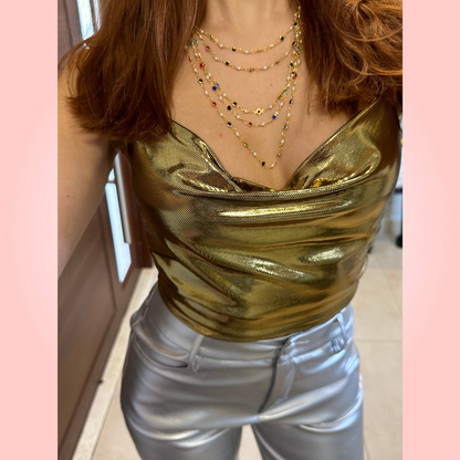 Metallic Gold Top