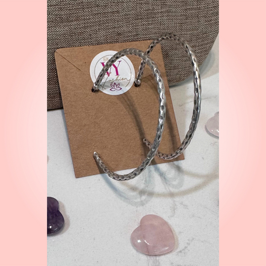 Large Silver Hoops